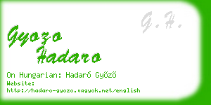 gyozo hadaro business card